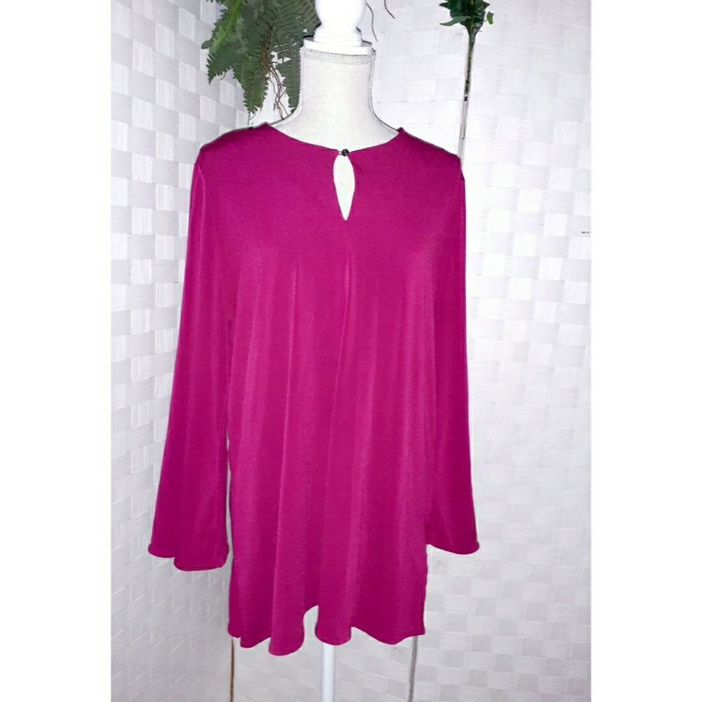 Lauren Ralph Lauren Keyhole Front Georgette Tunic - Picture 4 of 16